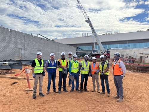 workers standing at construction site